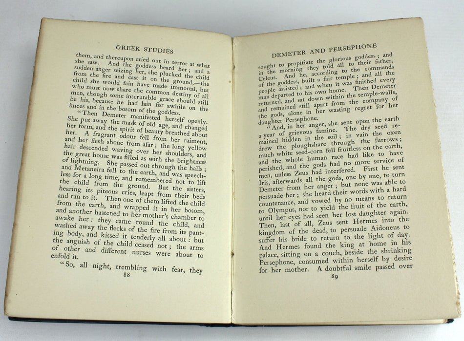 Greek Studies; A Series of Essays by Walter Pater, 1904