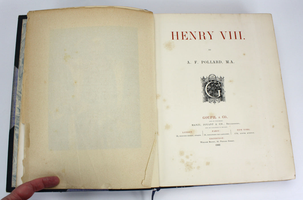Henry VIII by A. F. Pollard, 1902 limited edition