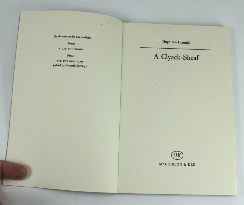 A Clyack-Sheaf by Hugh MacDiarmid, Uncorrected Proof, 1969