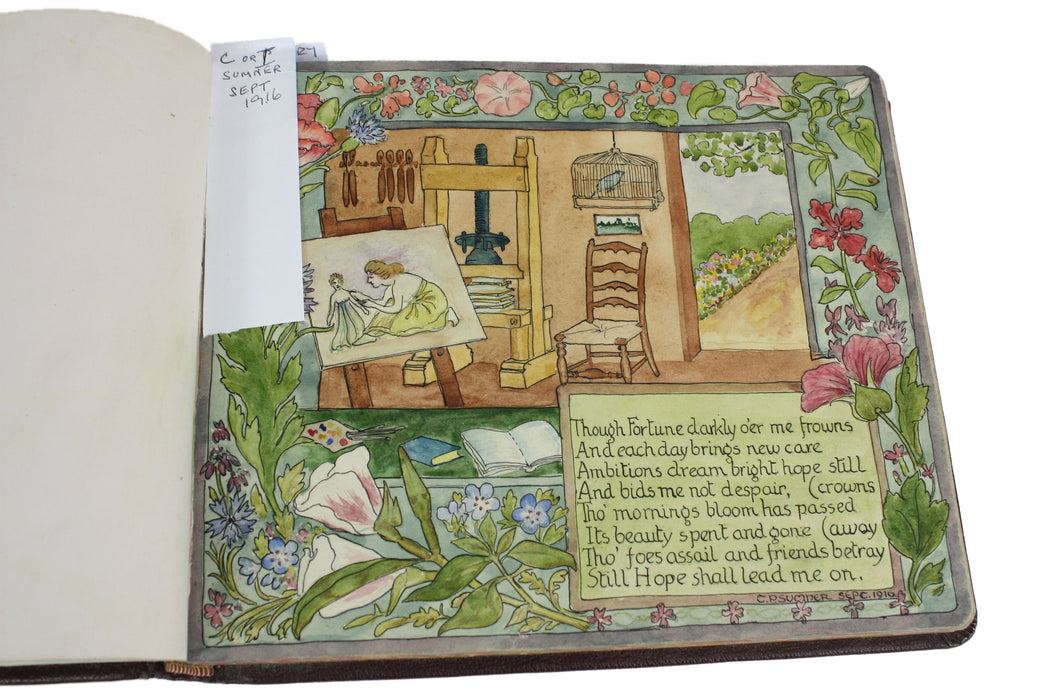 Album with 7 Original Works of Art, 1916-1928. Artists' Book.