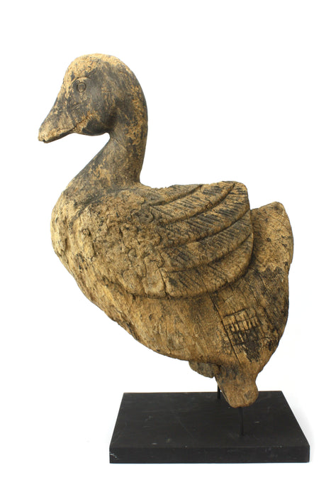 Old Thai Woodcarved Statue, Duck, 48cm high, TWDF04