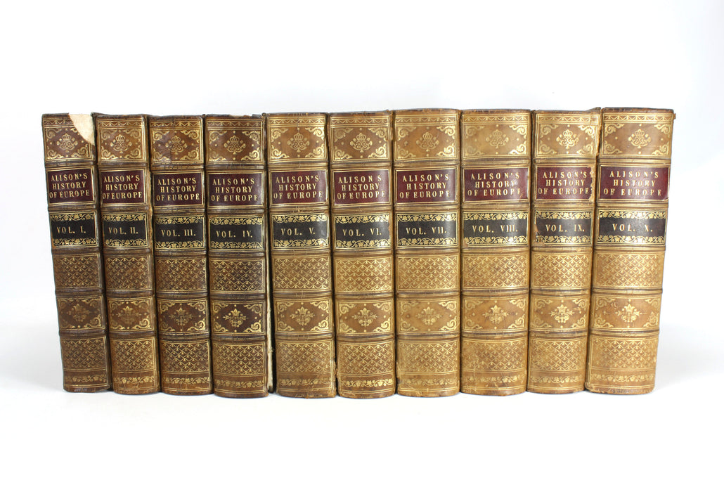 Archibald Alison, History of Europe, 1843, 10 Volumes. French History.