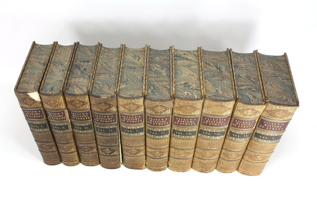 Archibald Alison, History of Europe, 1843, 10 Volumes. French History.