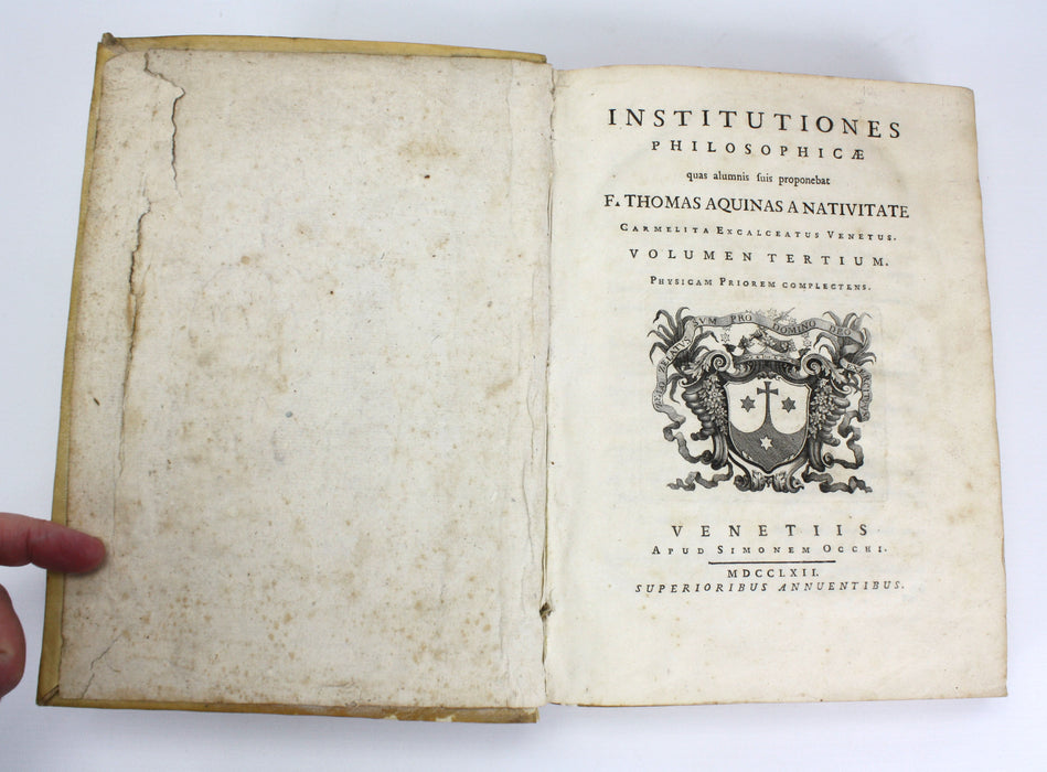 Institutiones Philosophicae, F. Thomas Aquinas, Venice. 1762