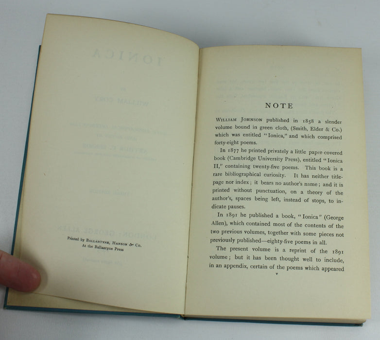 Ionica, William Cory 1905, third edition