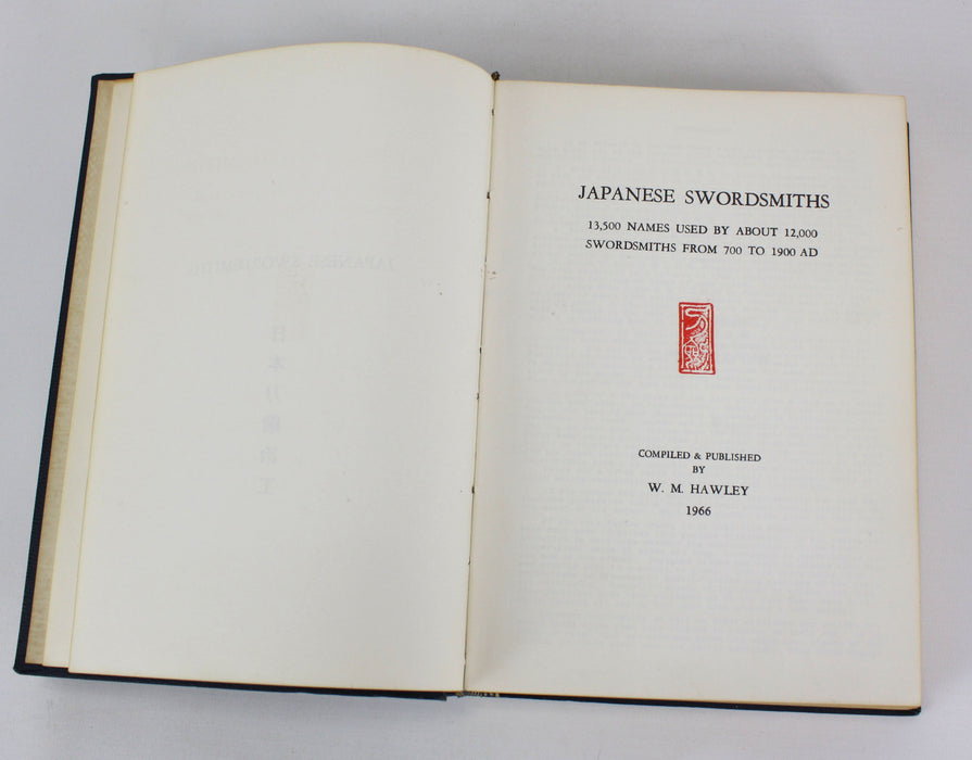 Japanese Swordsmiths, W. M. Hawley, 2 volume set, 1966-67.