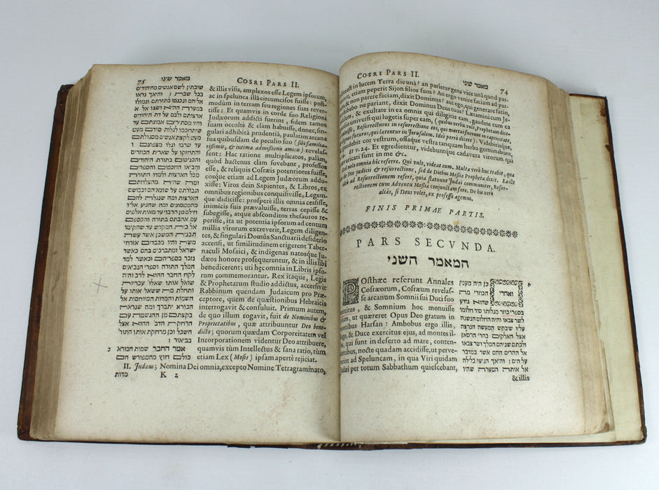 The Kuzari: Liber Cosri Continens Colloquium trans. Johannes Buxtorfius, 1660 First edition.