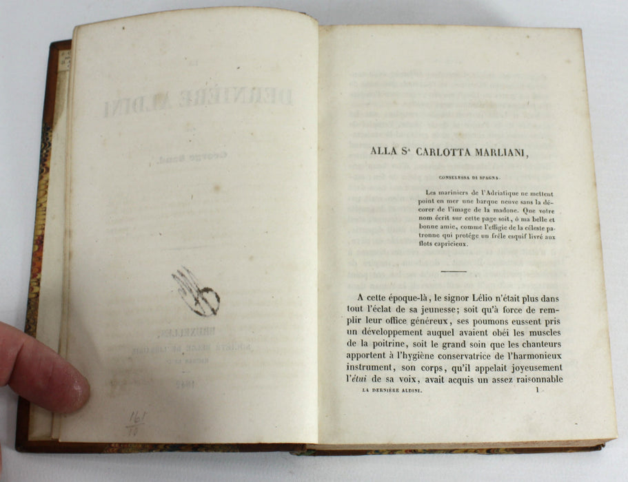 La Derniere Aldini and Francois Le Champi par George Sand, Paris, 1842 & 1848.