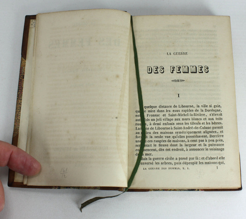 La Guerre Des Femmes Par Alexandre Dumas, 2 Volume Set, 1845.