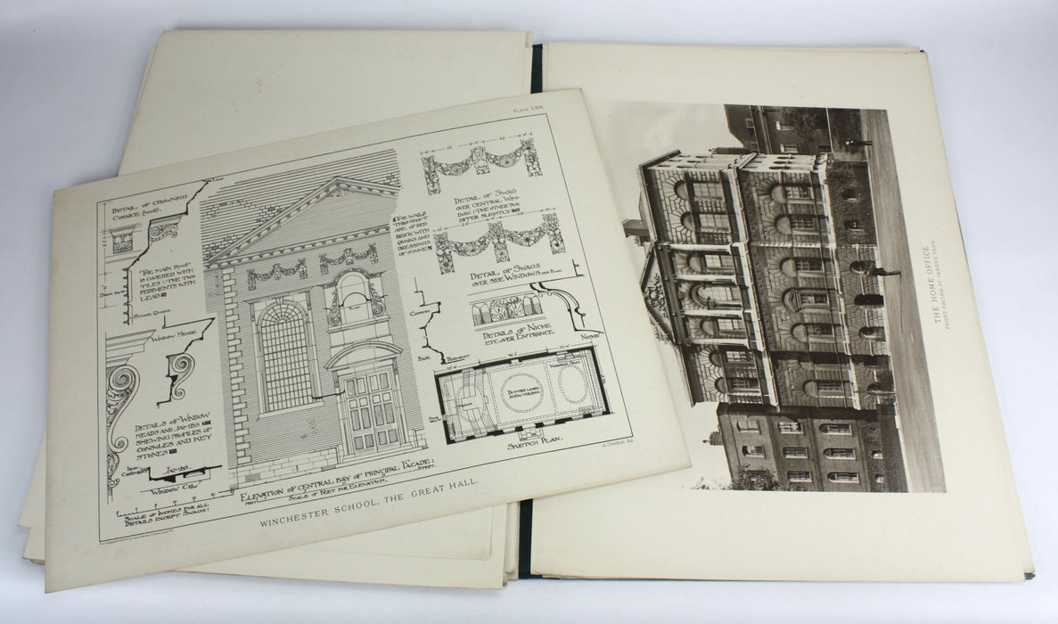 Later Renaissance Architecture in England, 1897-1901, 6 Imperial Folios.