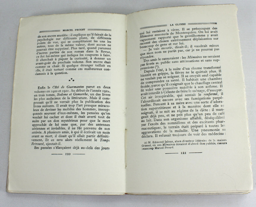 Marcel Proust; Sa Vie, Son Oeuvre, Leon Pierre-Quint, 1935