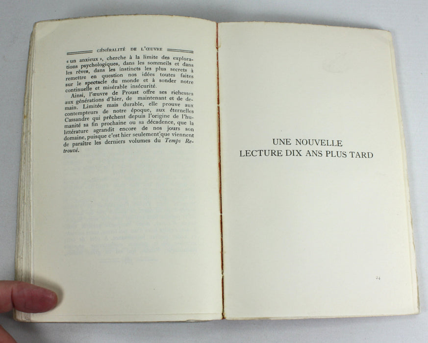 Marcel Proust; Sa Vie, Son Oeuvre, Leon Pierre-Quint, 1935