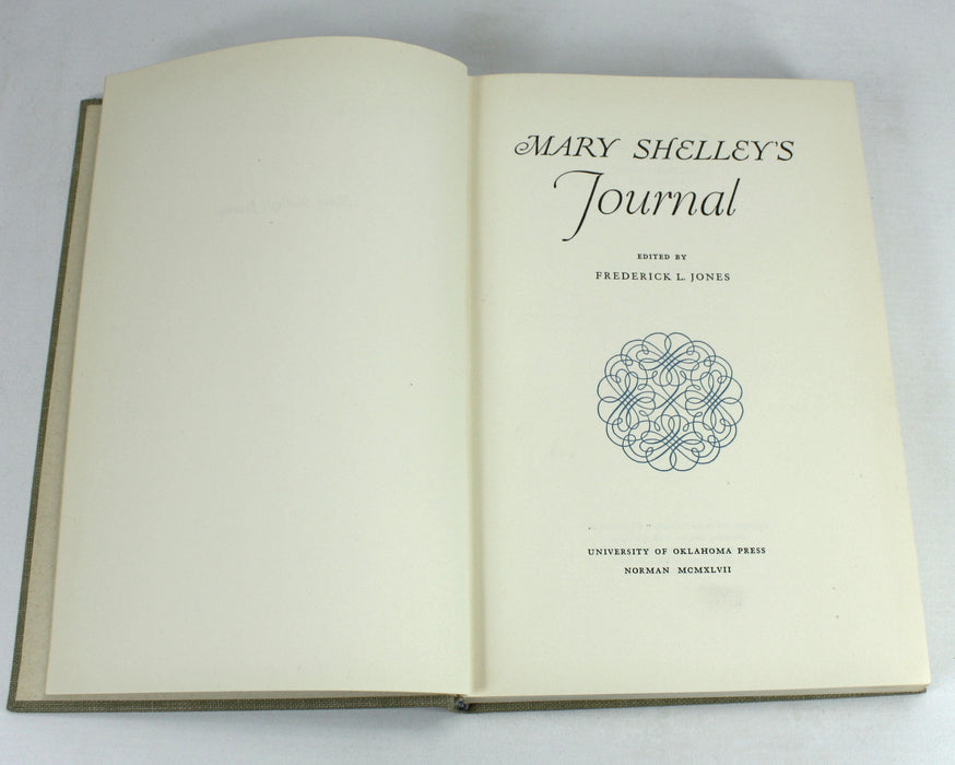 Mary Shelley's Journal, Frederick L. Jones, University of Oklahoma Press, 1947