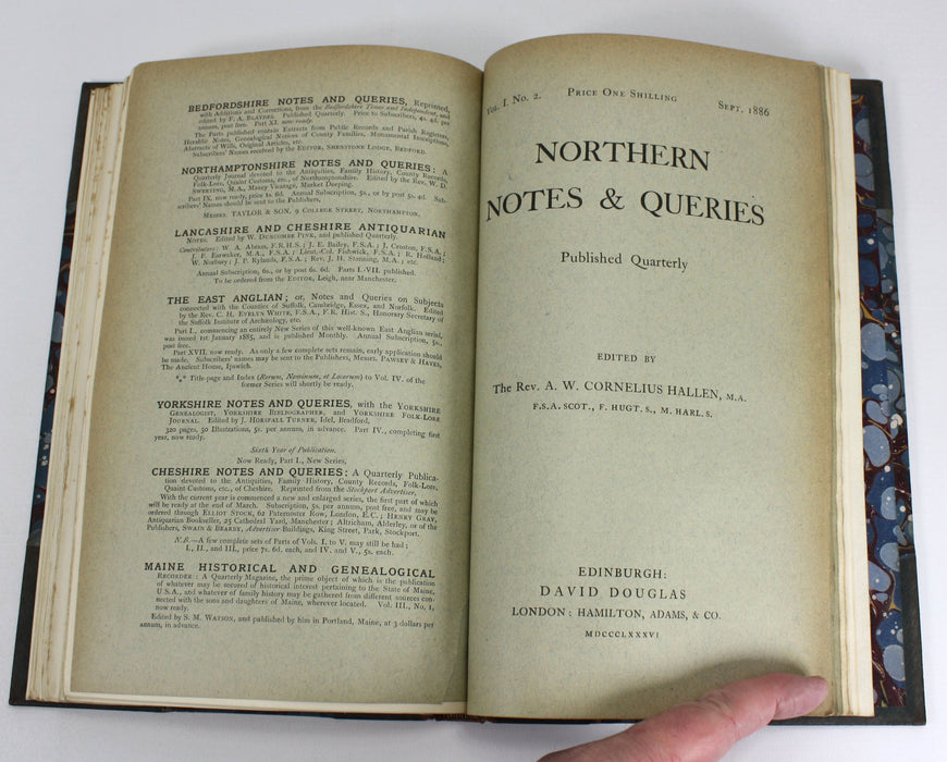 Northern Notes and Queries or The Scottish Antiquary, Hallen, 1886-1903