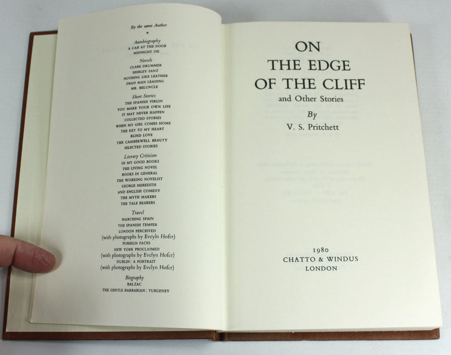On the Edge of the Cliff and Other Stories, by V.S. Pritchett, 1980