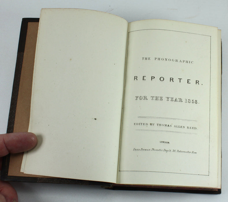 Fonografic Corespondent & Phonographic Reporter, 2 volumes, 1847-1855.
