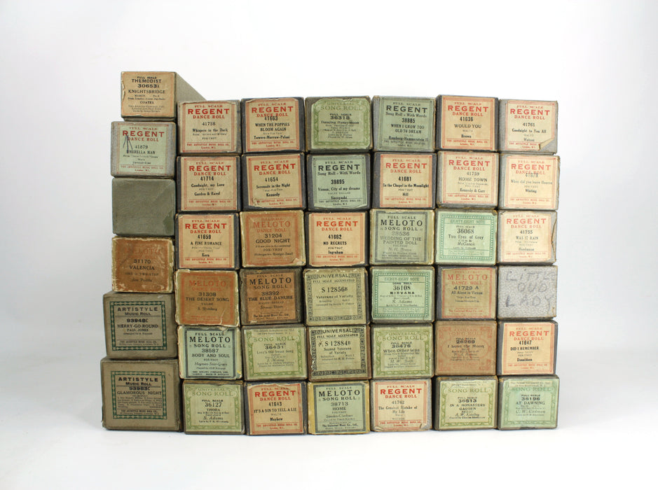 Vintage Original Pianola Music Rolls, Universal Song Rolls - Large Choice