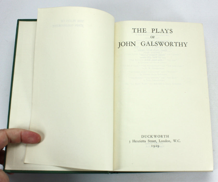 The Plays of John Galsworthy, 1929