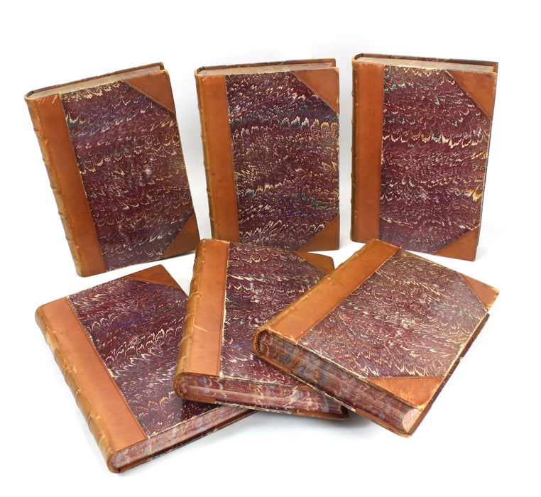 Plutarch's Lives, 6 Volume Set complete, John & William Langhorne, 1813