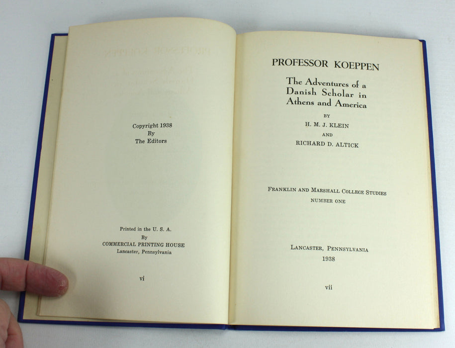 Professor Koeppen; The Adventure of a Danish Scholar in Athens and America, Klein & Altick, 1938