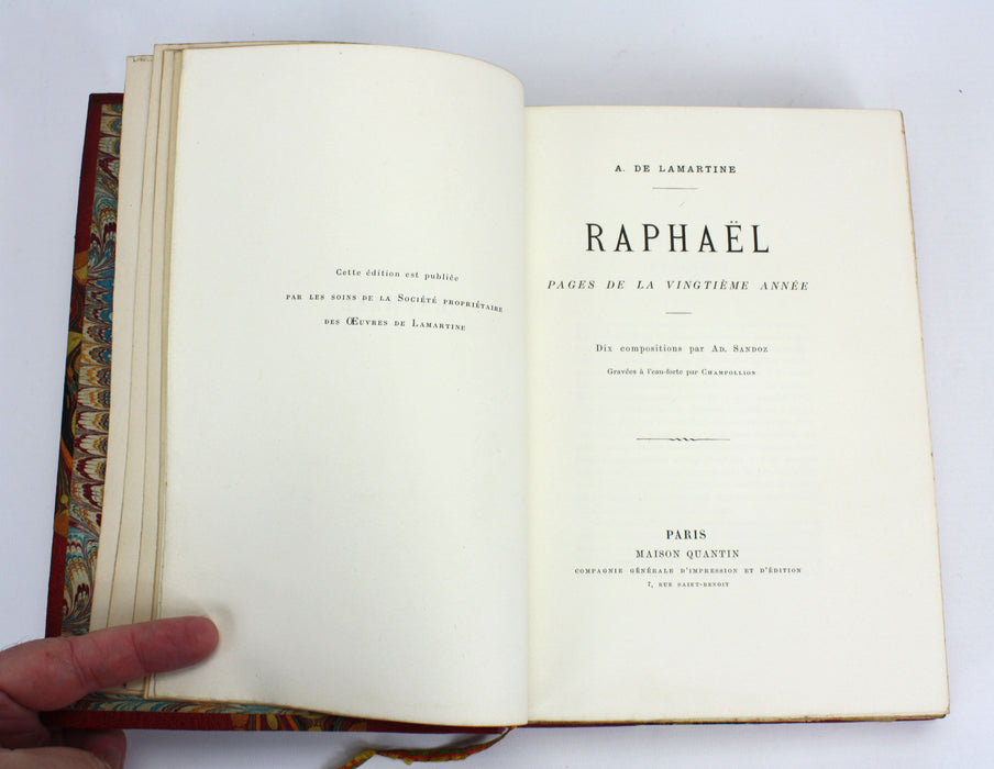 Raphael, Pages de la Vingtiéme Année, Alphonse de Lamartine, Limited edition