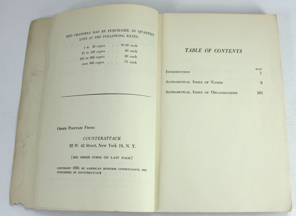 Red Channels; The Report of Communist Influence in Radio and Television, 1950