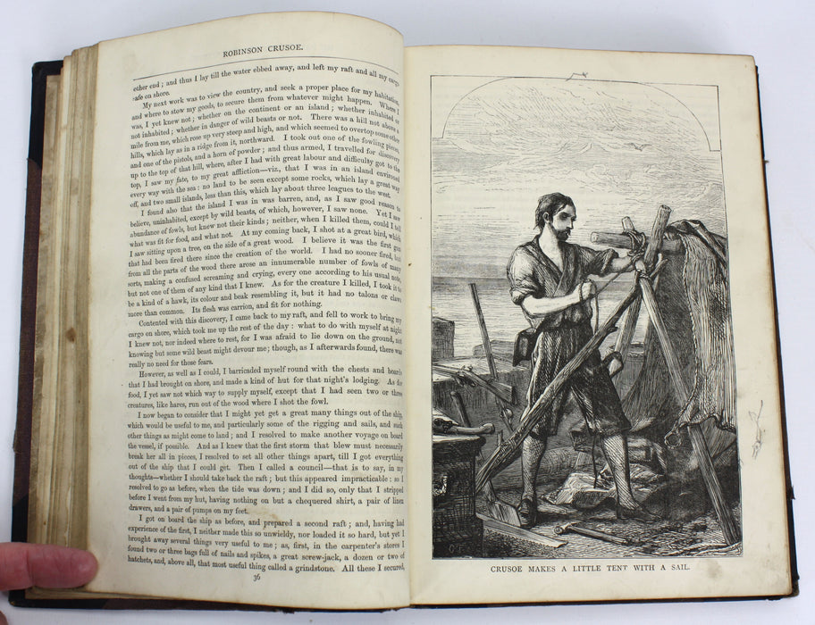 Robinson Crusoe, Daniel Defoe, c. 1864