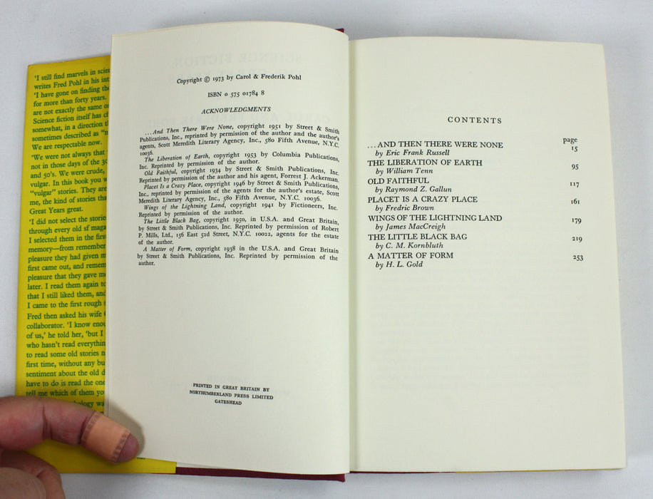 Science Fiction: The Great Years, Carol & Frederik Pohl, 1974