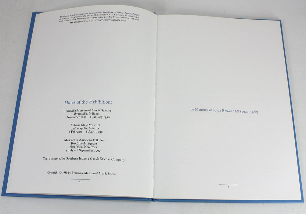 Simplicity, A Grace: Jacob Maentel in Indiana; Exhibition Guide, 1989