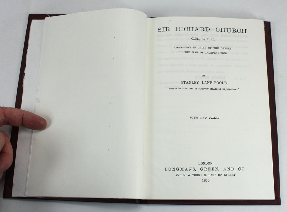 Sir Richard Church, Commander in Chief of the Greeks in the War of Independence, Stanley Lane-Poole