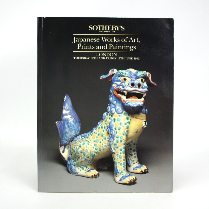 Sotheby's Japanese Works of Art, Prints and Paintings, London, June 1992.