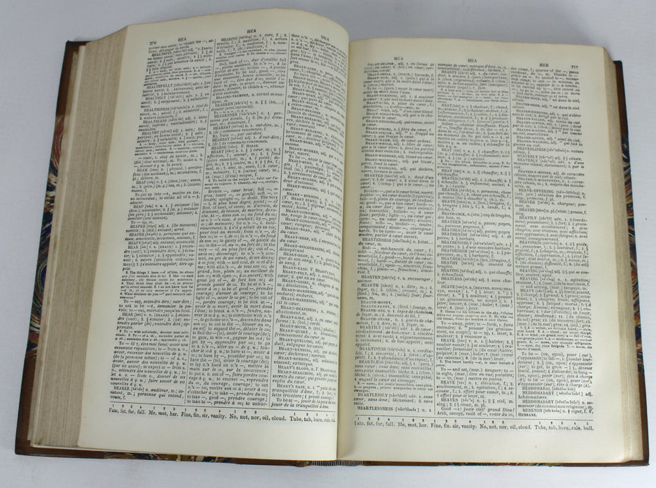 Spiers Dictionnaire Francais-Anglais, 1863 & Anglais-Francais, 1864. 2 Volume Set