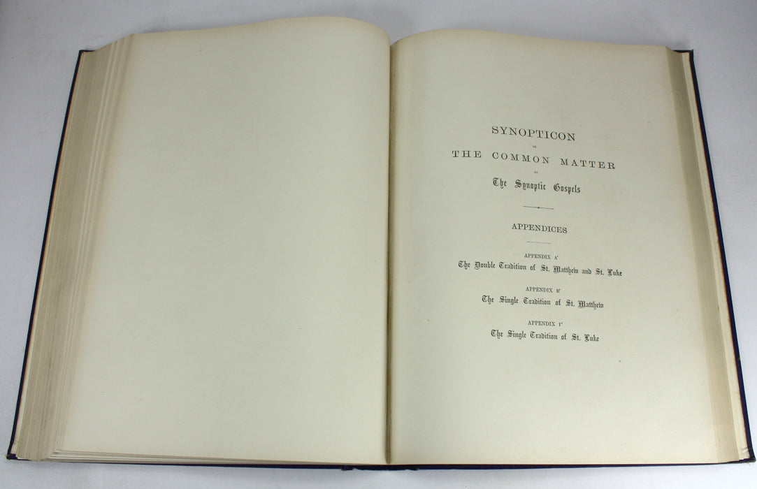 Synopticon, An Exposition of the Common Matter of the Synoptic Gospels, W.G. Rushbrooke, 1880