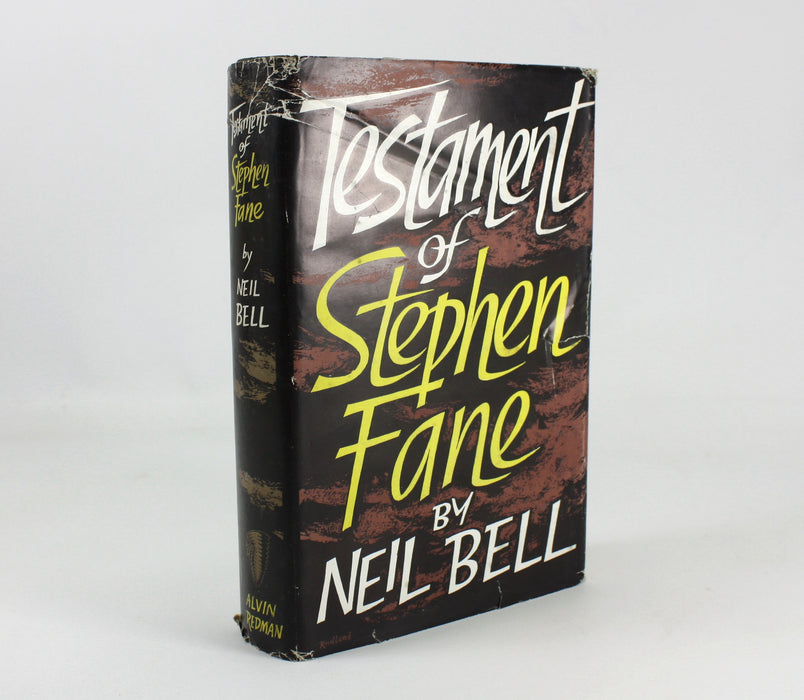 Testament of Stephen Fane by Neil Bell, inscribed by author, 1961