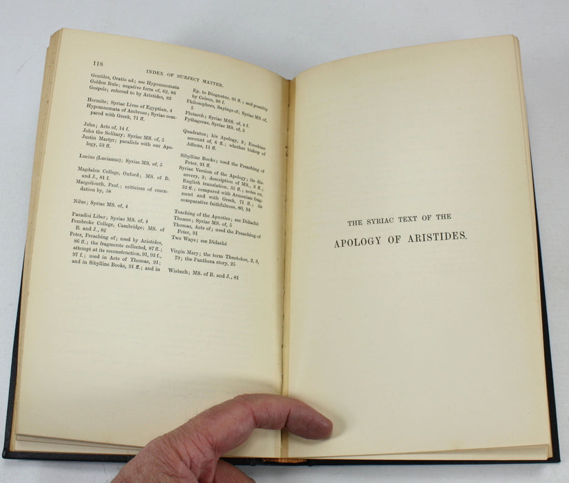 Texts and Studies; Contributions to Biblical and Patristic Literature; Aristides, Euthalius, Clement; 1893-1899