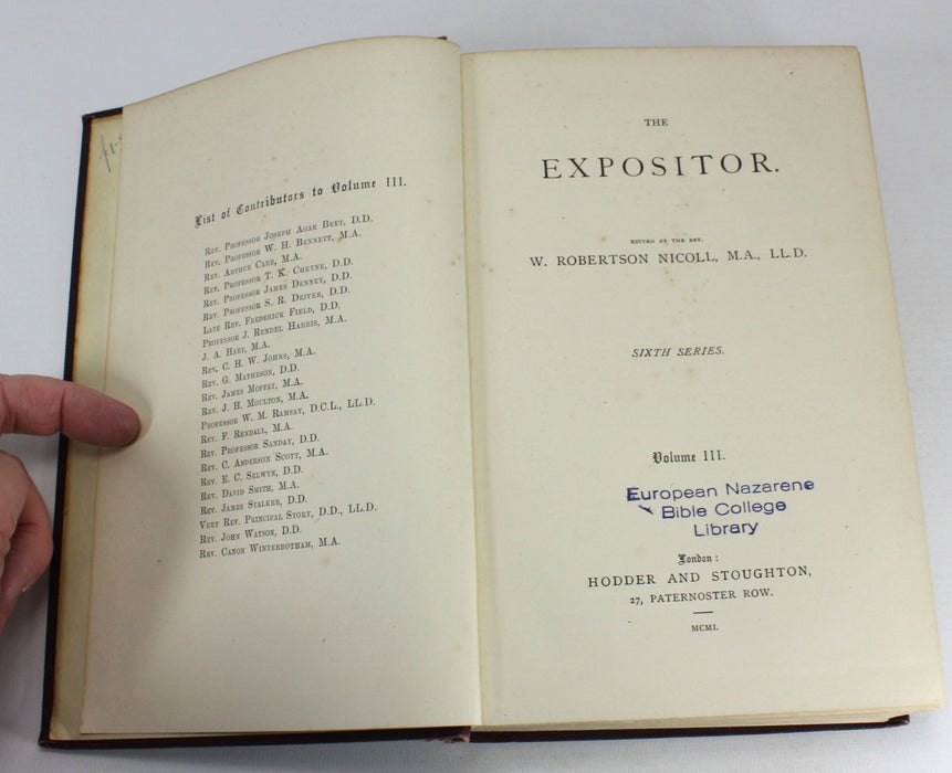 Theology Bundle: The Expositor Sixth Series book collection, 1901-1902.