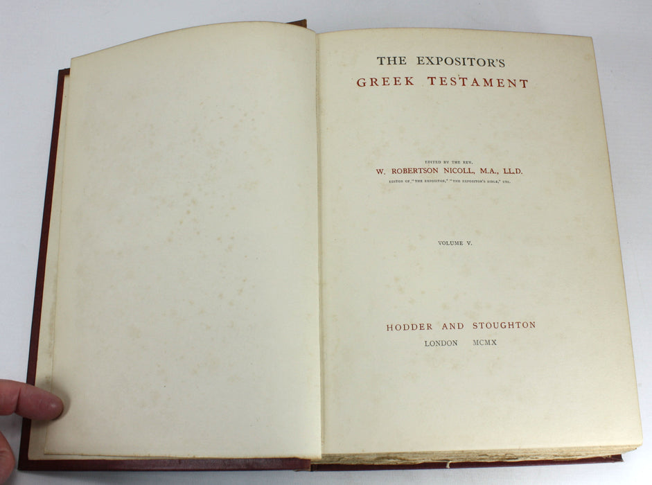 Theology Bundle: The Expositor's Greek Testament book collection, 1900-1910.
