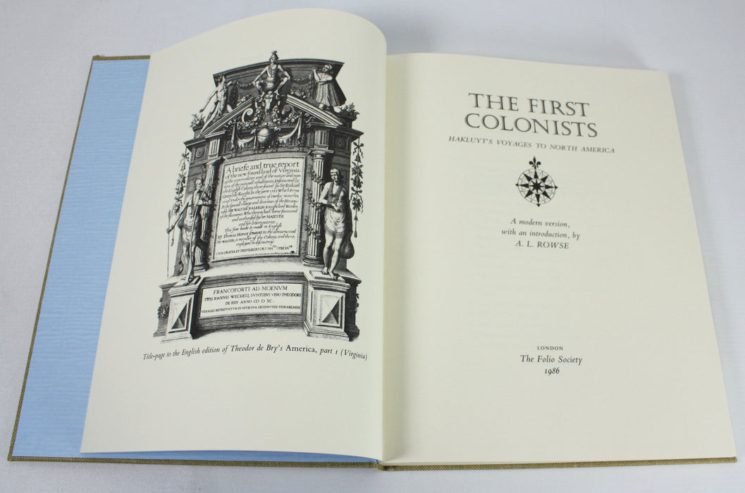 The First Colonists; Hakluyt's Voyages to North America, Folio Society edition