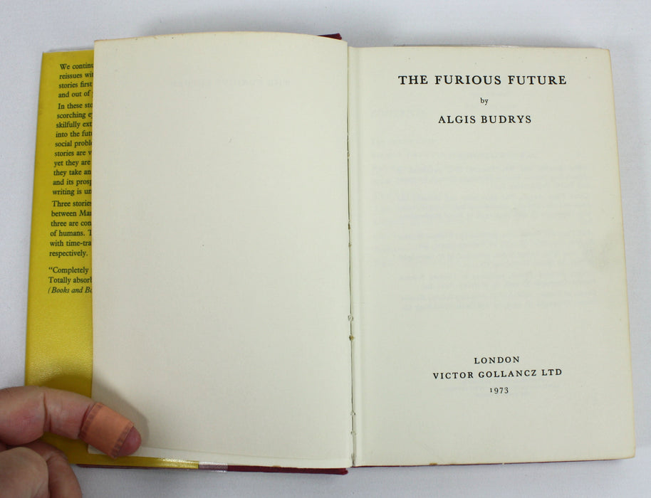 The Furious Future by Algis Budrys, 1973