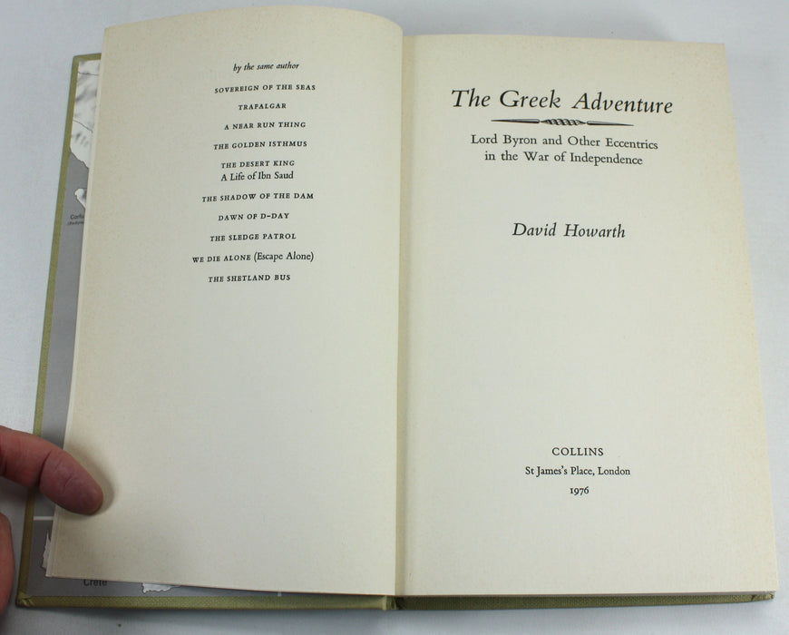 The Greek Adventure (Lord Byron), by David Howarth, signed, first edition