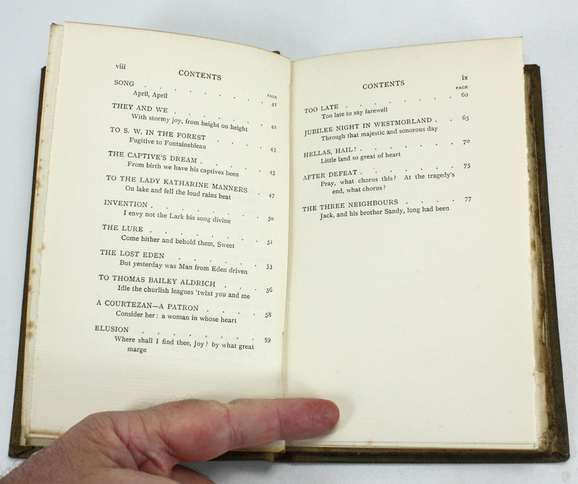 The Hope of the World and Other Poems by William Watson, 1898