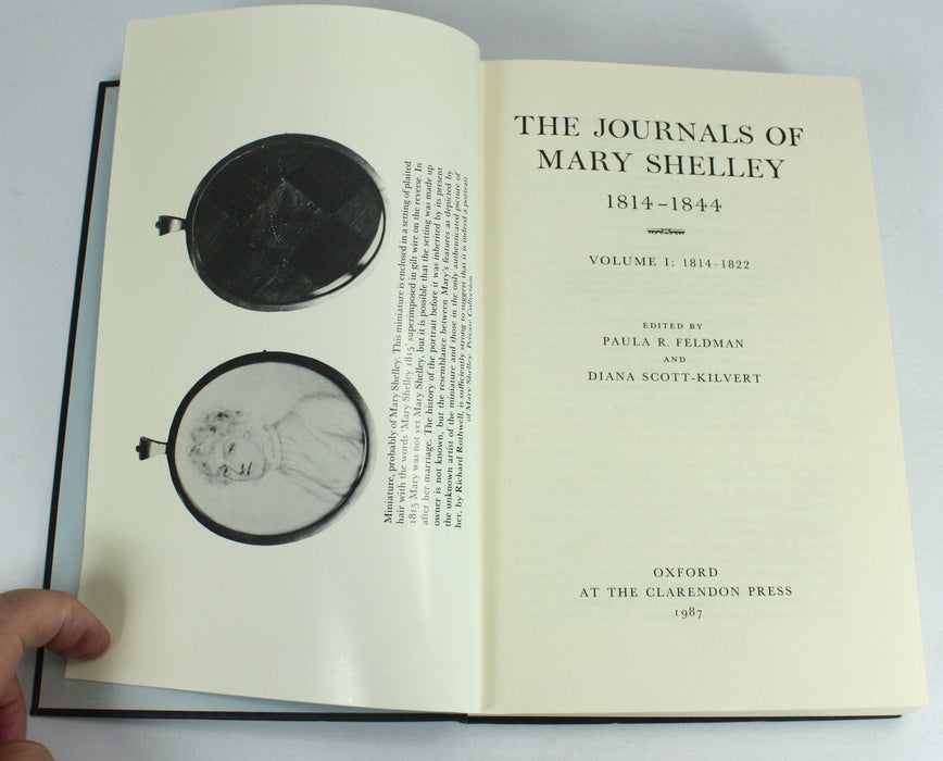 The Journals of Mary Shelley 1814-1844, in 2 Volumes, Oxford, 1987