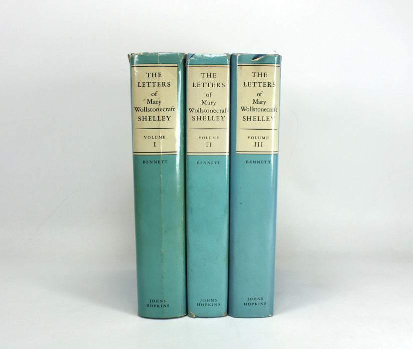 The Letters of Mary Wollstonecraft Shelley, 3 Vols, Betty T. Bennett, 1980