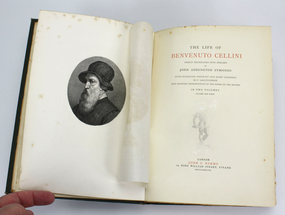 The Life of Benvenuto Cellini, John Addington Symonds, 1888 limited edition.