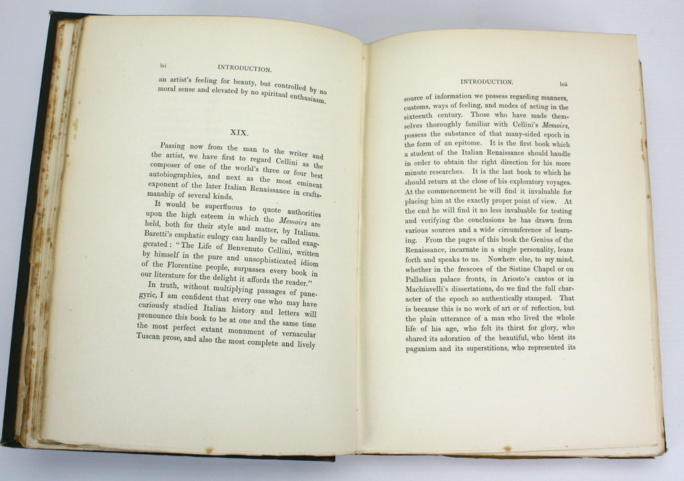 The Life of Benvenuto Cellini, John Addington Symonds, 1888 limited edition.