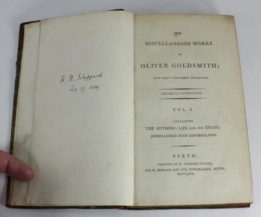 The Miscellaneous Works of Oliver Goldsmith; Now First Uniformly Collected, 1791