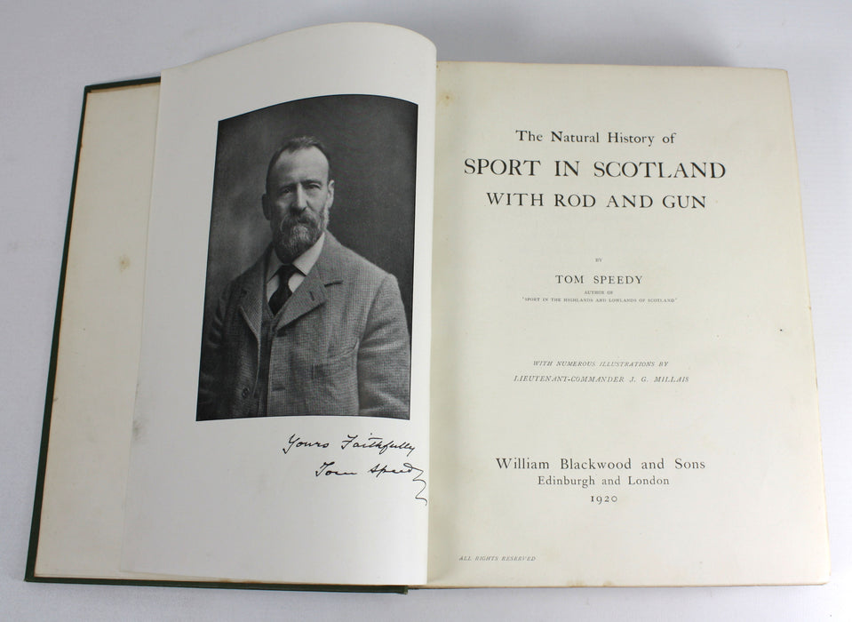 The Natural History of Sport in Scotland with Rod and Gun, Tom Speedy, 1920