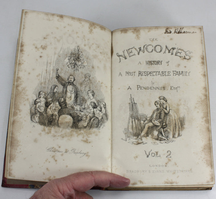 The Newcombes, A. Pendennis (William Makepeace Thackeray), 1854 & 1855, 2 Volume Set