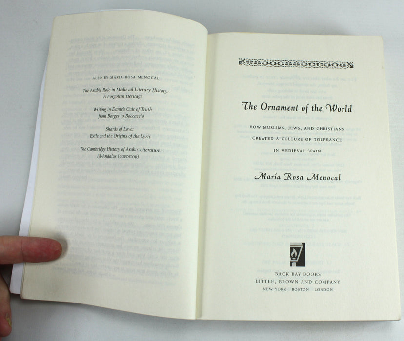 The Ornament of the World, Maria Rosa Menocal, 2002