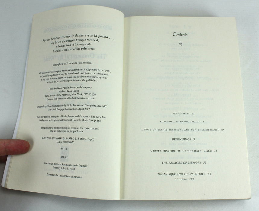 The Ornament of the World, Maria Rosa Menocal, 2002